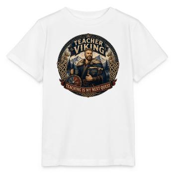 Planificateur de cours Teacher Viking - T-shirt bio MINI CREATOR Stanley/Stella Enfant - blanc - Devant - Maike (125cm)