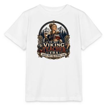 Ère des professeurs vikings : prêts pour l’école - T-shirt bio MINI CREATOR Stanley/Stella Enfant - blanc - Devant - Maike (125cm)