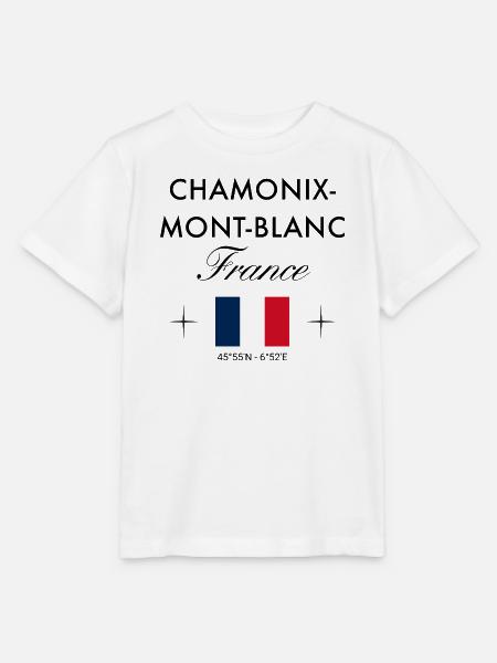 Chamonix Mont Blanc Frankreich Koordinaten Reise - Stanley/Stella Kinder T-Shirt MINI CREATOR - Weiß