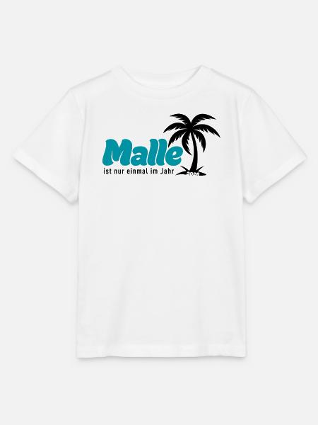Malle Palmen Strand Vibe - türkis 2026 - Stanley/Stella Kinder T-Shirt MINI CREATOR  - Weiß