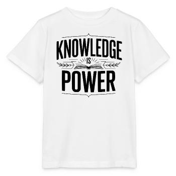 LA CONNAISSANCE, C’EST LE POUVOIR - T-shirt bio MINI CREATOR Stanley/Stella Enfant - blanc - Devant - Maike (125cm)