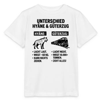 Güterzug und Hyäne - Stanley/Stella Kinder T-Shirt MINI CREATOR  - Weiß - Vorne - Maike (125cm)