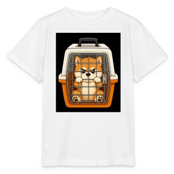 Grummelhund im Kofferbox-Design - T-shirt bio MINI CREATOR Stanley/Stella Enfant - blanc - Devant - Maike (125cm)