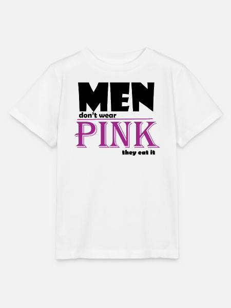 Pink Serif Logo Tee Art - Stanley/Stella Kinder T-Shirt MINI CREATOR - Weiß