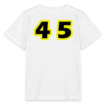 Symbole du chiffre 45 - T-shirt bio MINI CREATOR Stanley/Stella Enfant - blanc - Devant - Maike (125cm)
