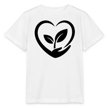 Gärtner Herz Hand und Pflanze Pflanzenliebe - Stanley/Stella Kinder T-Shirt MINI CREATOR  - Weiß - Vorne - Maike (125cm)