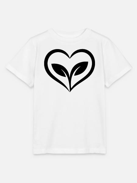 Gärtner Herz mit Pflanze - Stanley/Stella Kinder T-Shirt MINI CREATOR - Weiß