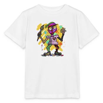 Figure fantastique colorée avec des touches de couleur - T-shirt bio MINI CREATOR Stanley/Stella Enfant - blanc - Devant - Maike (125cm)