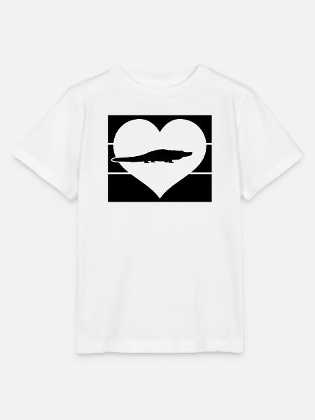 Alligator Herz - Stanley/Stella Kinder T-Shirt MINI CREATOR - Weiß