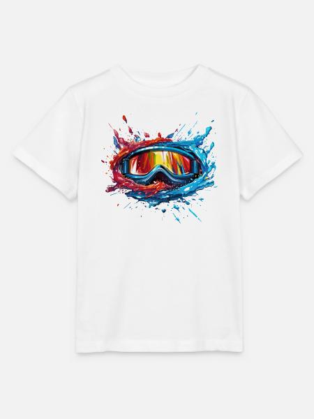 Snowboarding Brille - Stanley/Stella Kinder T-Shirt MINI CREATOR - Weiß