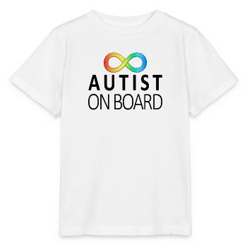 Autiste à bord : autocollants sur la neurodiversité - T-shirt bio MINI CREATOR Stanley/Stella Enfant - blanc - Devant - Maike (125cm)