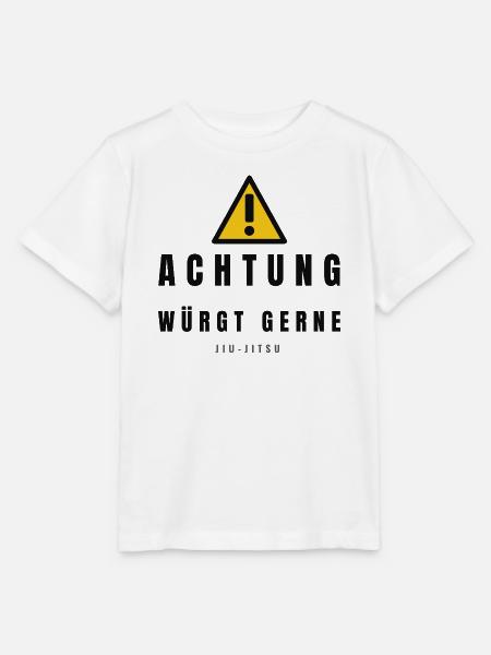 Achtung Jiu Jitsu Warnzeichen - Stanley/Stella Kinder T-Shirt MINI CREATOR - Weiß