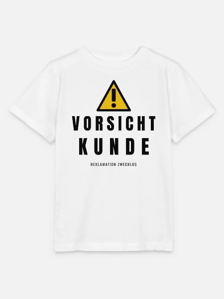 Vorsicht Kunde Warnhinweis - Stanley/Stella Kinder T-Shirt MINI CREATOR  - Weiß