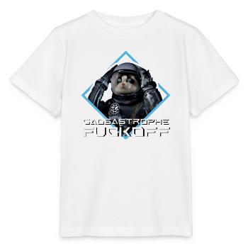 Gdasastrophe avec mon chat Zora - T-shirt bio MINI CREATOR Stanley/Stella Enfant - blanc - Devant - Maike (125cm)