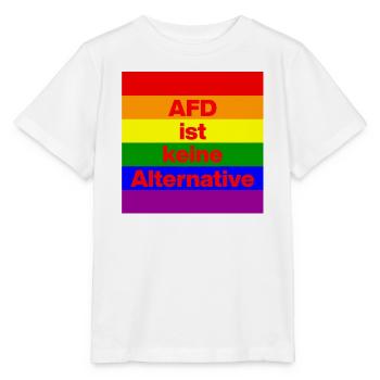 AFD IST KEINE ALTERNATIVE, NO NZS, NO AFD, ROT - Stanley/Stella Kinder T-Shirt MINI CREATOR  - Weiß - Vorne - Maike (125cm)