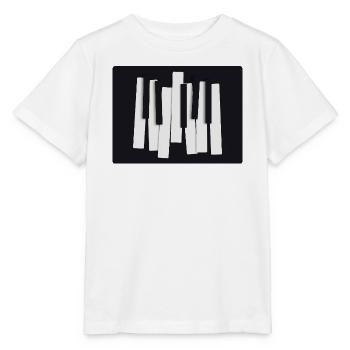 Touches abstraites de piano – Design moderne - T-shirt bio MINI CREATOR Stanley/Stella Enfant - blanc - Devant - Maike (125cm)