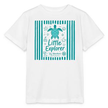 Petite Tortue Exploratrice - T-shirt bio MINI CREATOR Stanley/Stella Enfant - blanc - Devant - Maike (125cm)