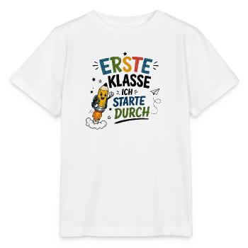 Erste Klasse Sternenstart - Stanley/Stella Kinder T-Shirt MINI CREATOR  - Weiß - Vorne - Maike (125cm)