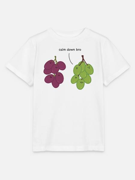 Beruhig dich, Bruder – Trauben - Stanley/Stella Kinder T-Shirt MINI CREATOR - Weiß