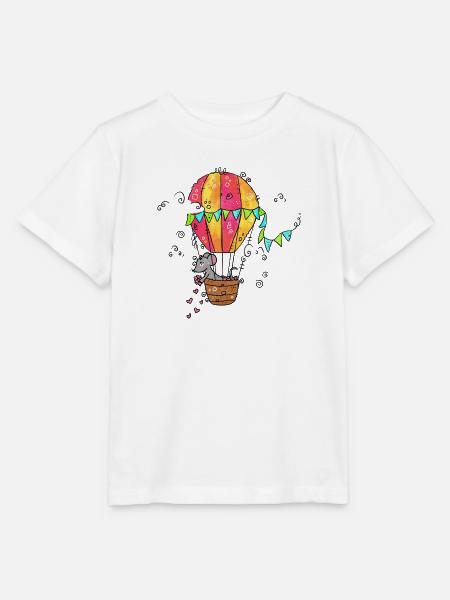 Herzensballon: Maus im Korb - Stanley/Stella Kinder T-Shirt MINI CREATOR  - Weiß