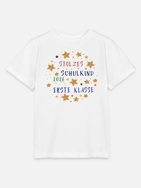Stolzes Schulkind Erste Klasse 2026 - Stanley/Stella Kinder T-Shirt MINI CREATOR - Weiß