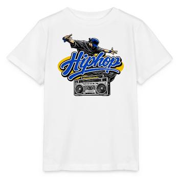 Hip Hop Boombox Blue Script Dancer Old School Art - Stanley/Stella Kinder T-Shirt MINI CREATOR  - Weiß - Vorne - Maike (125cm)