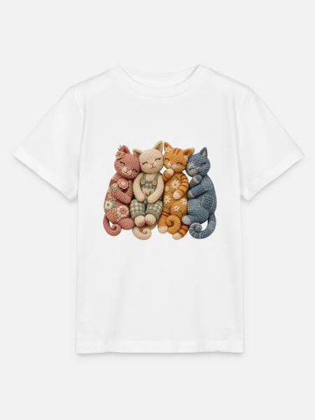 Häkel-Katzenliebhaber-Geschenk - Stanley/Stella Kinder T-Shirt MINI CREATOR - Weiß