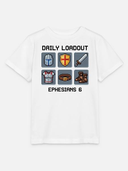 Waffenrüstung Gottes Pixel Art- Epheser 6 - Stanley/Stella Kinder T-Shirt MINI CREATOR  - Weiß
