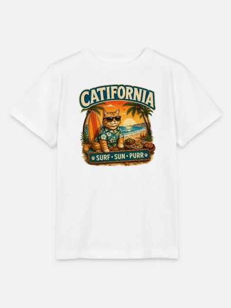 Paws around the World - Catifornia - Stanley/Stella Kinder T-Shirt MINI CREATOR  - Weiß