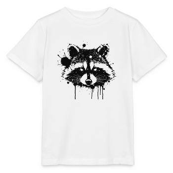 Raccoon Ink Splattered - Stanley/Stella MINI CREATOR Kids’ T-Shirt - white - Front - Maike (125cm)