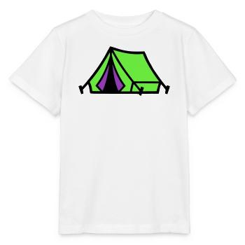 Icône du camping sous tente du festival - T-shirt bio MINI CREATOR Stanley/Stella Enfant - blanc - Devant - Maike (125cm)