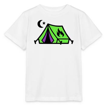 Icône du Festival du feu de camp de la tente - T-shirt bio MINI CREATOR Stanley/Stella Enfant - blanc - Devant - Maike (125cm)