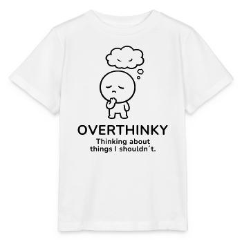 Overthinky – Thinking Too Much | Mindful Mood - Stanley/Stella Kinder T-Shirt MINI CREATOR  - Weiß - Vorne - Maike (125cm)