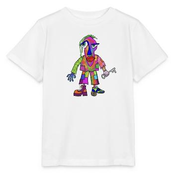 Figurine colorée - T-shirt bio MINI CREATOR Stanley/Stella Enfant - blanc - Devant - Maike (125cm)