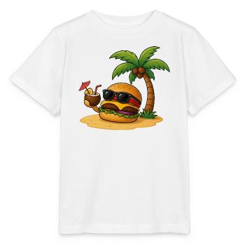 Manger des burgers Paradis de la restauration rapide en été - T-shirt bio MINI CREATOR Stanley/Stella Enfant - blanc - Devant - Maike (125cm)