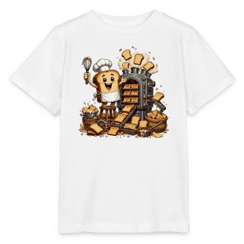 Tranche de pain grillé Küchenheld - T-shirt bio MINI CREATOR Stanley/Stella Enfant - blanc - Devant - Maike (125cm)