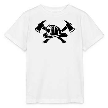 Feuerwehrhelm Aexte Logo - Stanley/Stella Kinder T-Shirt MINI CREATOR  - Weiß - Vorne - Maike (125cm)