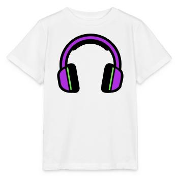 Musik Kopfhoerer Silhouette - Stanley/Stella Kinder T-Shirt MINI CREATOR  - Weiß - Vorne - Maike (125cm)