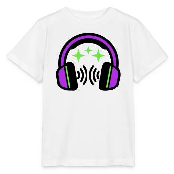 Kopfhoerer Sterne Icon - Stanley/Stella Kinder T-Shirt MINI CREATOR  - Weiß - Vorne - Maike (125cm)