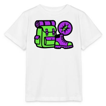 Wanderrucksack Kompass Grafik - Stanley/Stella Kinder T-Shirt MINI CREATOR  - Weiß - Vorne - Maike (125cm)