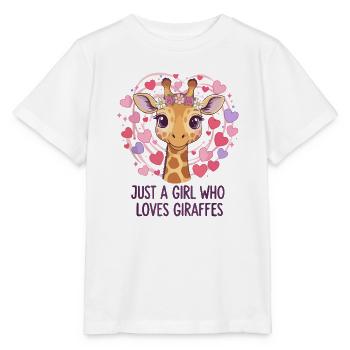 Giraffe Love Girl GIRAFFE - Stanley/Stella MINI CREATOR Kids’ T-Shirt - white - Front - Maike (125cm)