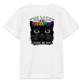 Katzentherapie: Bunte Pfotenträume - Stanley/Stella Kinder T-Shirt MINI CREATOR  - Weiß - Vorne - Maike (125cm)