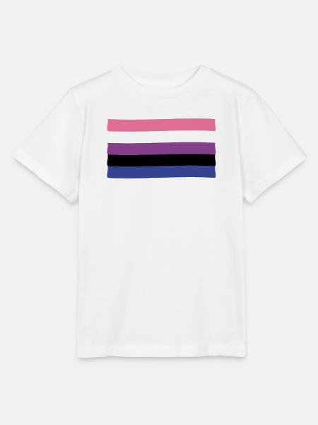 Genderfluid Pride Flagge - Stanley/Stella Kinder T-Shirt MINI CREATOR - Weiß
