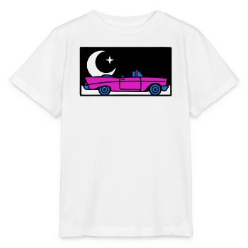 Retro 80s Cabrio Grafik - Stanley/Stella Kinder T-Shirt MINI CREATOR  - Weiß - Vorne - Maike (125cm)