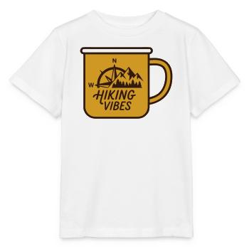 Wanderlust Tasse Kompass Logo - Stanley/Stella Kinder T-Shirt MINI CREATOR  - Weiß - Vorne - Maike (125cm)