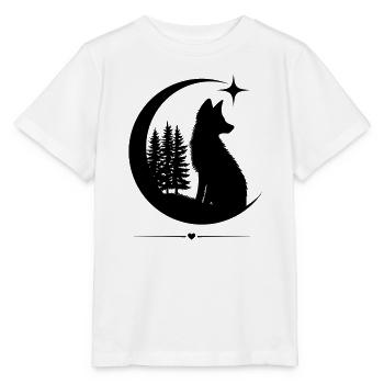 Forêt de la Lune du Renard - T-shirt bio MINI CREATOR Stanley/Stella Enfant - blanc - Devant - Maike (125cm)