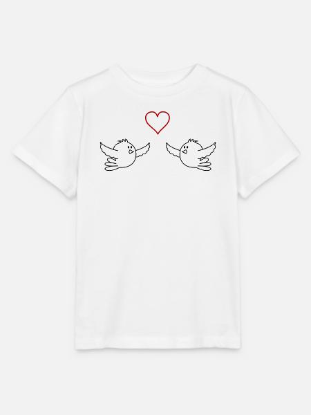Vögel Verliebt - Stanley/Stella Kinder T-Shirt MINI CREATOR  - Weiß
