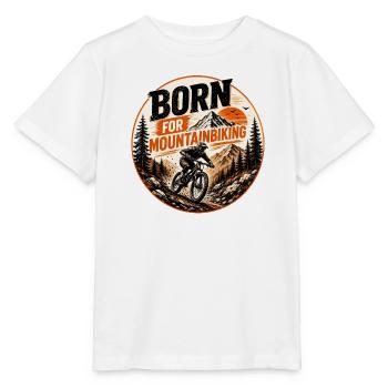 Geboren fürs Mountainbiken - Stanley/Stella Kinder T-Shirt MINI CREATOR  - Weiß - Vorne - Maike (125cm)