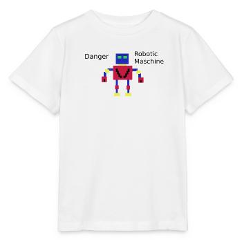 Pixelroboter  - Stanley/Stella Kinder T-Shirt MINI CREATOR  - Weiß - Vorne - Maike (125cm)