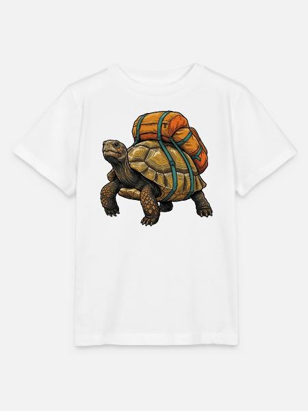 Wanderschildkröte – Outdoor-Abenteuer - Stanley/Stella Kinder T-Shirt MINI CREATOR - Weiß
